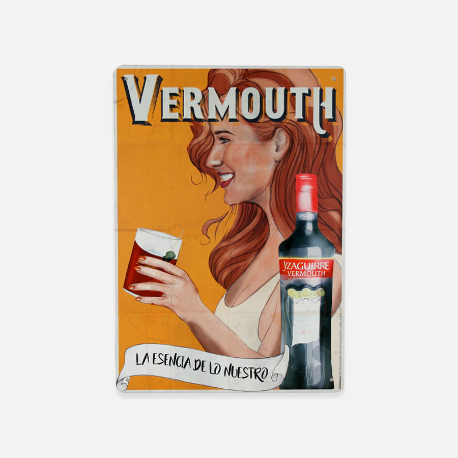 cartel 3 - Plaque métallique pour Vermouth